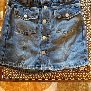 Pilcro Denim Button-Front Skirt/short
